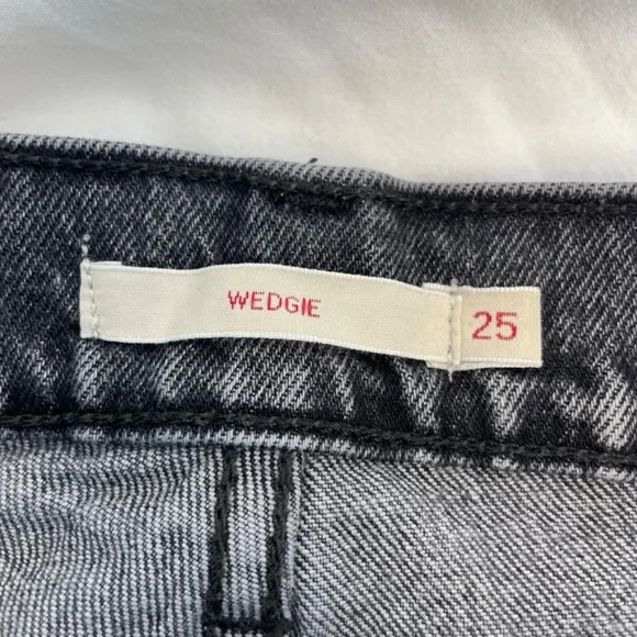 Levis High Waist Skinny Jean Black Wash Women’s Size 25 VINTAGE - Picture 9 of 16